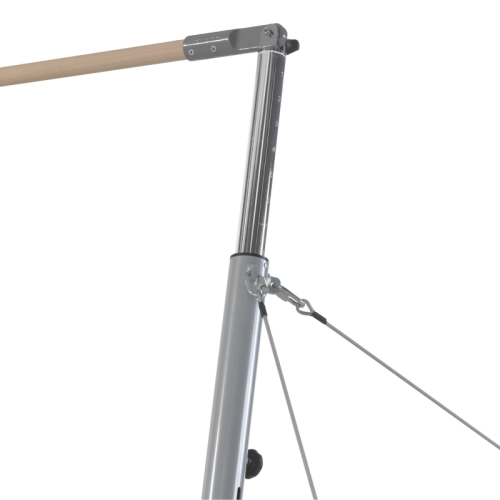 Устройство натяжения для отдельно стоящих разновысоких брусьев 